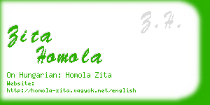 zita homola business card